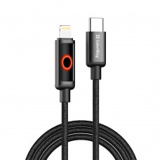 Кабель ColorWay USB Type-C - Lightning (M/M), Breathing Light, 3А, 1 м, Black (CW-CBPDCL103-BK)