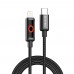 Кабель ColorWay USB Type-C - Lightning (M/M), Breathing Light, 3А, 1 м, Black (CW-CBPDCL103-BK)