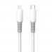 Кабель ColorWay USB Type-C - Lightning (M/M), liquid silicone, 3А, 1 м, White (CW-CBPDCL093-WT)