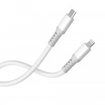 Кабель ColorWay USB Type-C - Lightning (M/M), liquid silicone, 3А, 1 м, White (CW-CBPDCL093-WT)