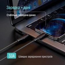 Кабель ColorWay USB Type-C - Lightning (M/M), textured PVC, 3А, 1 м, Black (CW-CBPDCL094-BK) Кабель ColorWay USB Type-C - Lightning (M/M), textured PVC, 3А, 1 м, Black (CW-CBPDCL094-BK)