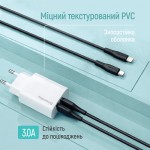 Кабель ColorWay USB Type-C - Lightning (M/M), textured PVC, 3А, 1 м, Black (CW-CBPDCL094-BK) Кабель ColorWay USB Type-C - Lightning (M/M), textured PVC, 3А, 1 м, Black (CW-CBPDCL094-BK)