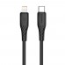 Кабель ColorWay USB Type-C - Lightning (M/M), textured PVC, 3А, 1 м, Black (CW-CBPDCL094-BK)