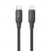 Кабель ColorWay USB Type-C - Lightning (M/M), TPE embossed, 3А, 2 м, Black (CW-CBPDCL102-BK)