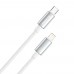 Кабель ColorWay USB Type-C - Lightning (M/M), zinc alloy braided, 3А, 1 м, White (CW-CBPDCL098-WT)