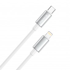 Кабель ColorWay USB Type-C - Lightning (M/M), zinc alloy braided, 3А, 2 м, White (CW-CBPDCL099-WT)
