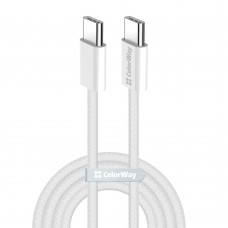 Кабель ColorWay USB Type-C - USB Type-C (M/M), 3.0 А, 2 м, Gray (CW-CBPDCC068-GR) Кабель ColorWay USB Type-C - USB Type-C (M/M), 3.0 А, 2 м, Gray (CW-CBPDCC068-GR)
