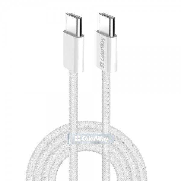 Кабель ColorWay USB Type-C - USB Type-C (M/M), 3.0 А, 2 м, Gray (CW-CBPDCC068-GR)