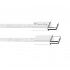 Кабель ColorWay USB Type-C - USB Type-C (M/M), 3.0 А, 2 м, Gray (CW-CBPDCC068-GR) Кабель ColorWay USB Type-C - USB Type-C (M/M), 3.0 А, 2 м, Gray (CW-CBPDCC068-GR)