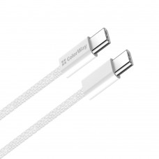 Кабель ColorWay USB Type-C - USB Type-C (M/M), 3.0 А, 2 м, Gray (CW-CBPDCC068-GR) Кабель ColorWay USB Type-C - USB Type-C (M/M), 3.0 А, 2 м, Gray (CW-CBPDCC068-GR)
