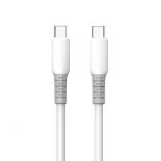 Кабель ColorWay USB Type-C - USB Type-C (M/M), liquid silicone, 3А, 1 м, White (CW-CBPDCC093-WT)