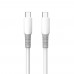 Кабель ColorWay USB Type-C - USB Type-C (M/M), liquid silicone, 3А, 1 м, White (CW-CBPDCC093-WT)