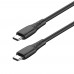 Кабель ColorWay USB Type-C - USB Type-C (M/M), textured PVC, 3А, 1 м, Black (CW-CBPDCC094-BK)