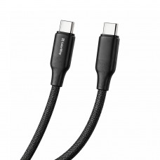 Кабель ColorWay USB Type-C - USB Type-C (M/M), TPE embossed, 3А, 2 м, Black (CW-CBPDCC102-BK)