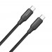 Кабель ColorWay USB Type-C - USB Type-C (M/M), TPE embossed, 3А, 2 м, Black (CW-CBPDCC102-BK)