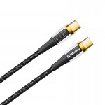 Кабель ColorWay USB Type-C - USB Type-C (M/M), transparent head, PD Fast Charging, 5 А, 100 W, 1.2 м, Black (CW-CBPDCC053-BK)