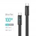 Кабель ColorWay USB Type-C - USB Type-C (M/M), ultra-thin, 5А, 1 м, Black (CW-CBPDCC100-BK)