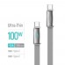 Кабель ColorWay USB Type-C - USB Type-C (M/M), ultra-thin, 5А, 1 м, Grey (CW-CBPDCC100-GR)