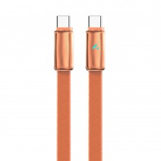 Кабель ColorWay USB Type-C - USB Type-C (M/M), ultra-thin, 5А, 1 м, Orange (CW-CBPDCC100-OR)