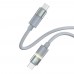 Кабель ColorWay USB Type-C - USB Type-C (M/M), warm light, 3А, 1 м, Grey (CW-CBPDCC092-GR)