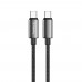 Кабель ColorWay USB Type-C - USB Type-C (M/M), zinc alloy braided, 5А, 1 м, Black (CW-CBPDCC098-BK)