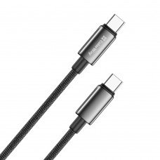 Кабель ColorWay USB Type-C - USB Type-C (M/M), zinc alloy braided, 5А, 1 м, Black (CW-CBPDCC098-BK)