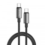 Кабель ColorWay USB Type-C - USB Type-C (M/M), zinc alloy braided, 5А, 1 м, Black (CW-CBPDCC098-BK) Кабель ColorWay USB Type-C - USB Type-C (M/M), zinc alloy braided, 5А, 1 м, Black (CW-CBPDCC098-BK)