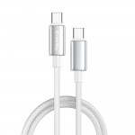 Кабель ColorWay USB Type-C - USB Type-C (M/M), zinc alloy braided, 5А, 2 м, White (CW-CBPDCC099-WT) Кабель ColorWay USB Type-C - USB Type-C (M/M), zinc alloy braided, 5А, 2 м, White (CW-CBPDCC099-WT)