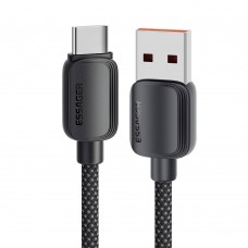 Кабель Essager Breeze USB - USB Type-C (M/M), 100W, 1 м Black (EXC7A-WL01-P)