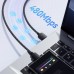 Кабель Essager Breeze USB - USB Type-C (M/M), 100W, 1 м Black (EXC7A-WL01-P)