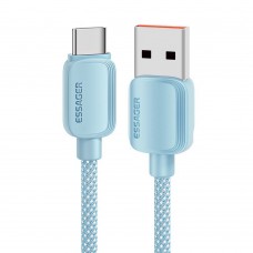 Кабель Essager Breeze USB - USB Type-C (M/M), 100W, 1 м Blue (EXC7A-WL03-P)
