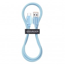 Кабель Essager Breeze USB - USB Type-C (M/M), 100W, 1 м Blue (EXC7A-WL03-P)