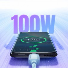 Кабель Essager Breeze USB - USB Type-C (M/M), 100W, 1 м Blue (EXC7A-WL03-P)