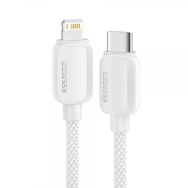 Кабель Essager Breeze USB Type-C - Ligthning (M/M), 20W, 1 м White (EXCTL-WL02-P)