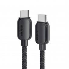 Кабель Essager Breeze USB Type-C - USB Type-C (M/M), 100W, 1 м Black (EXCTT1-WL01-P)