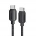 Кабель Essager Breeze USB Type-C - USB Type-C (M/M), 100W, 1 м Black (EXCTT1-WL01-P)