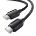 Кабель Essager Breeze USB Type-C - USB Type-C (M/M), 100W, 1 м Black (EXCTT1-WL01-P)