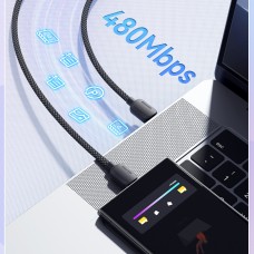 Кабель Essager Breeze USB Type-C - USB Type-C (M/M), 100W, 1 м Black (EXCTT1-WL01-P)