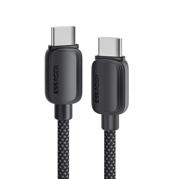 Кабель Essager Breeze USB Type-C - USB Type-C (M/M), 100W, 2 м Black (EXCTT1-WLA01-P)