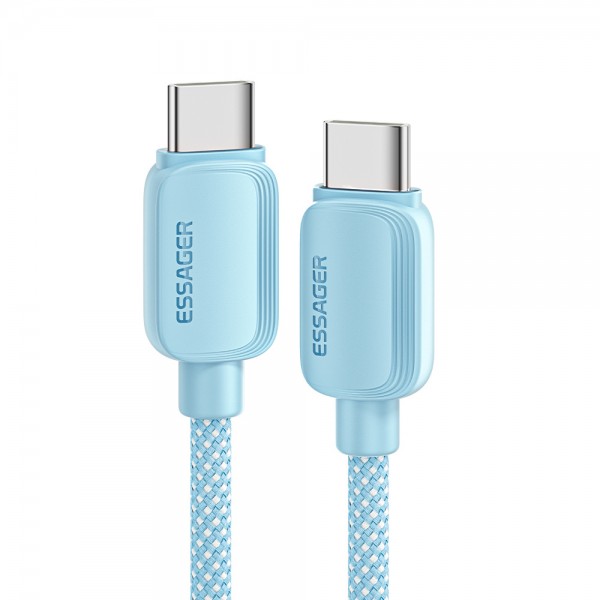 Кабель Essager Breeze USB Type-C - USB Type-C (M/M), 100W, 2 м Blue (EXCTT1-WLA03-P)