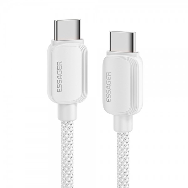 Кабель Essager Breeze USB Type-C - USB Type-C (M/M), 100W, 2 м White (EXCTT1-WLA02-P)