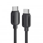 Кабель Essager Breeze USB Type-C - USB Type-C (M/M), 100W, 3 м Black (EXCTT1-WLC01-P) Кабель Essager Breeze USB Type-C - USB Type-C (M/M), 100W, 3 м Black (EXCTT1-WLC01-P)