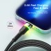 Кабель Essager Colorful LED USB - Lightning (M/M), 2.4A, 2 м Black (EXCL-XCDA01)