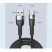 Кабель Essager Colorful LED USB - USB Type-C (M/M), 1 м Black (EXCT-XCD01)