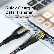 Кабель Essager Interstellar Transparent Design USB - USB Type-C (M/M), 100W, 1 м Black (EXCT-XJ01-P)