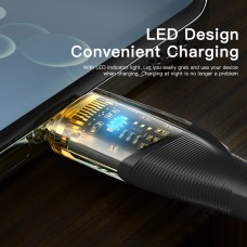 Кабель Essager Interstellar Transparent Design USB - USB Type-C (M/M), 100W, 1 м Black (EXCT-XJ01-P)
