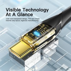 Кабель Essager Interstellar Transparent Design USB - USB Type-C (M/M), 100W, 2 м Black (EXCT-XJA01-P)