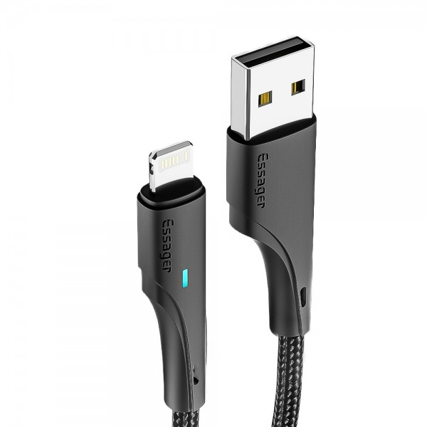 Кабель Essager Rousseau USB - Lightning (M/M), 1 м Black (EXCL-LS01)