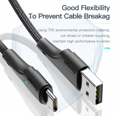 Кабель Essager Rousseau USB - USB Type-C (M/M), 1 м Black (EXCT-LS01)
