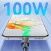 Кабель Essager Simple 3 in 1 USB - MicroUSB+USB Type-C+Lightning (M/M), 100W, 1.2 м Black (EXCMTL-JJ01-P)